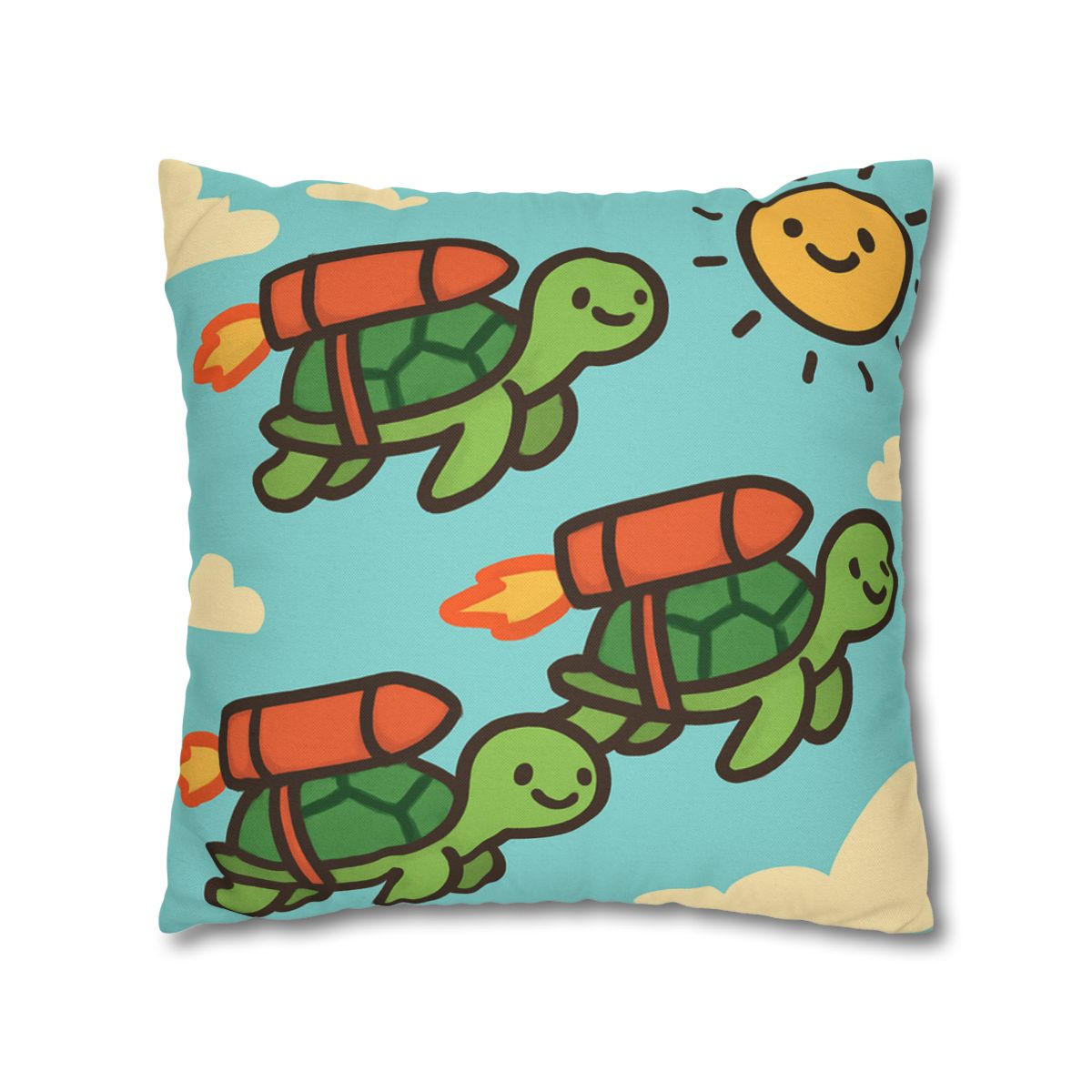 Rocket Powered Turtles comfortable bedding pillow covers