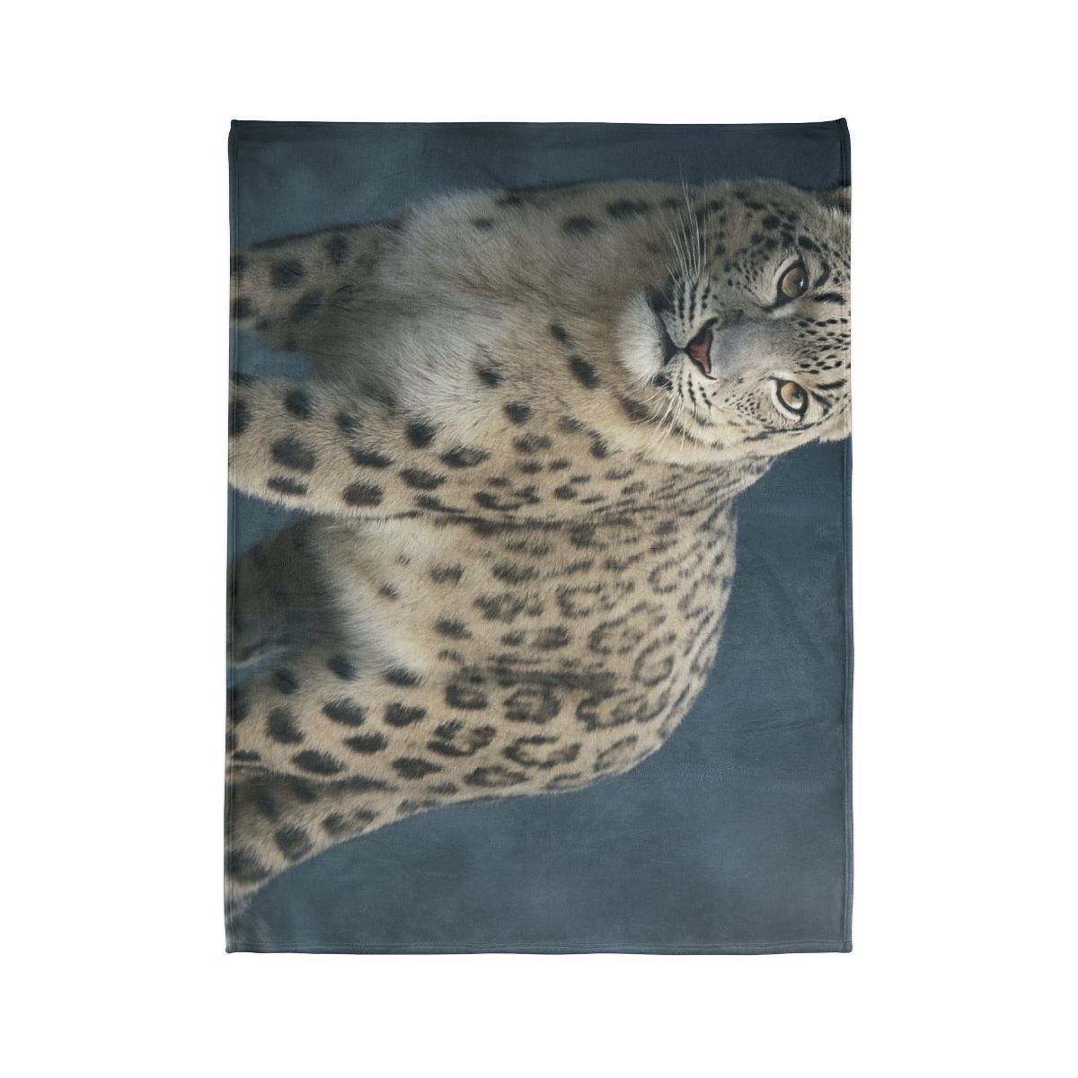 Aurora Gaze Snow Leopard trendy patterned blankets