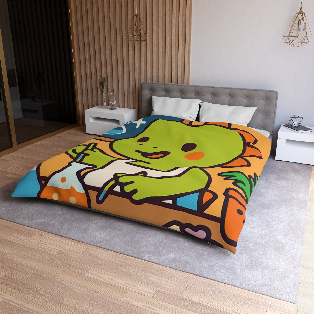 Dino Science Lab designer printed duvets