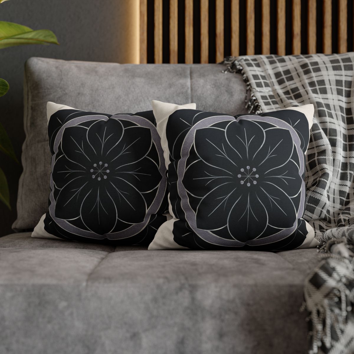 Petal Orbit Rosette personalized pillow covers