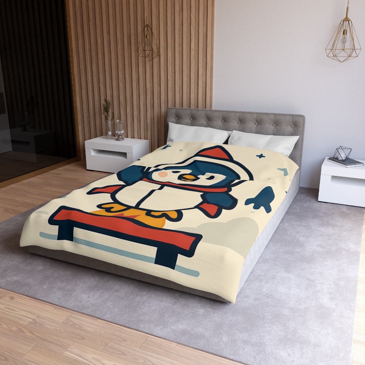 Rocket-Pilot Penguin warm winter duvets