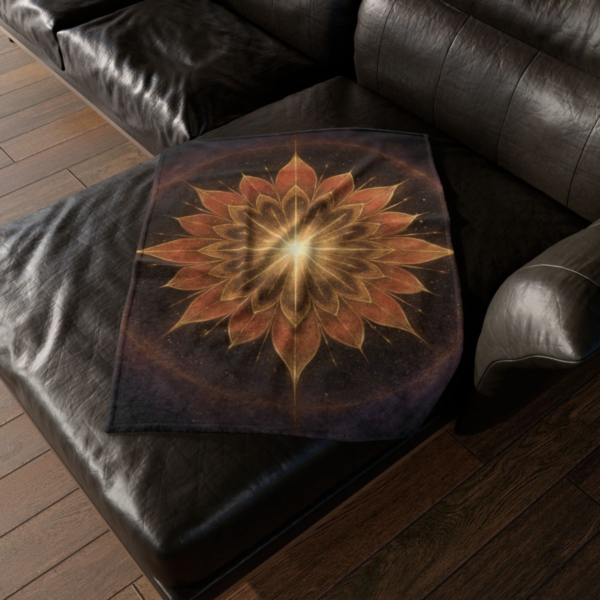 Starburst Petal Crown soft fleece blankets