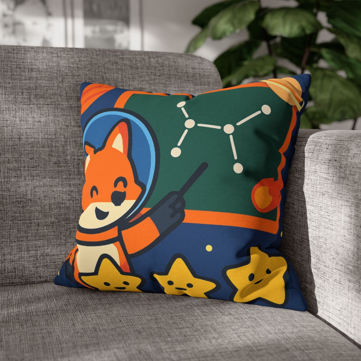 Comet Classroom Space Fox stylish decorative pillowcases