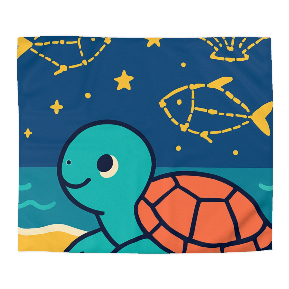 Stargazing Sea Turtle warm winter duvets