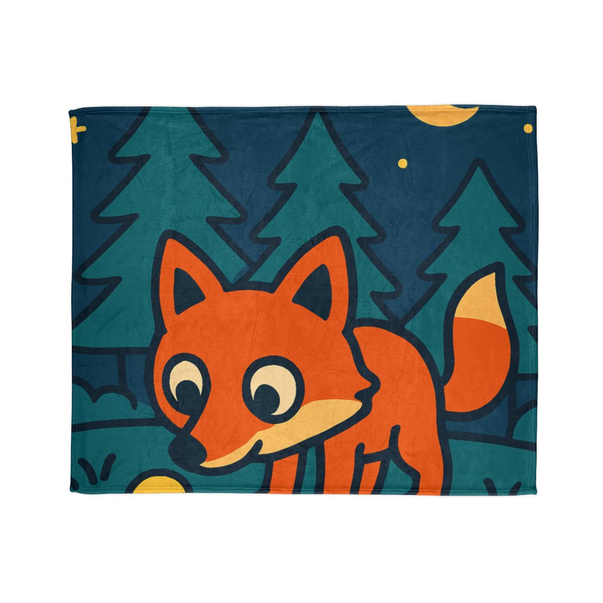 Starlight Forest Fox personalized cozy blankets