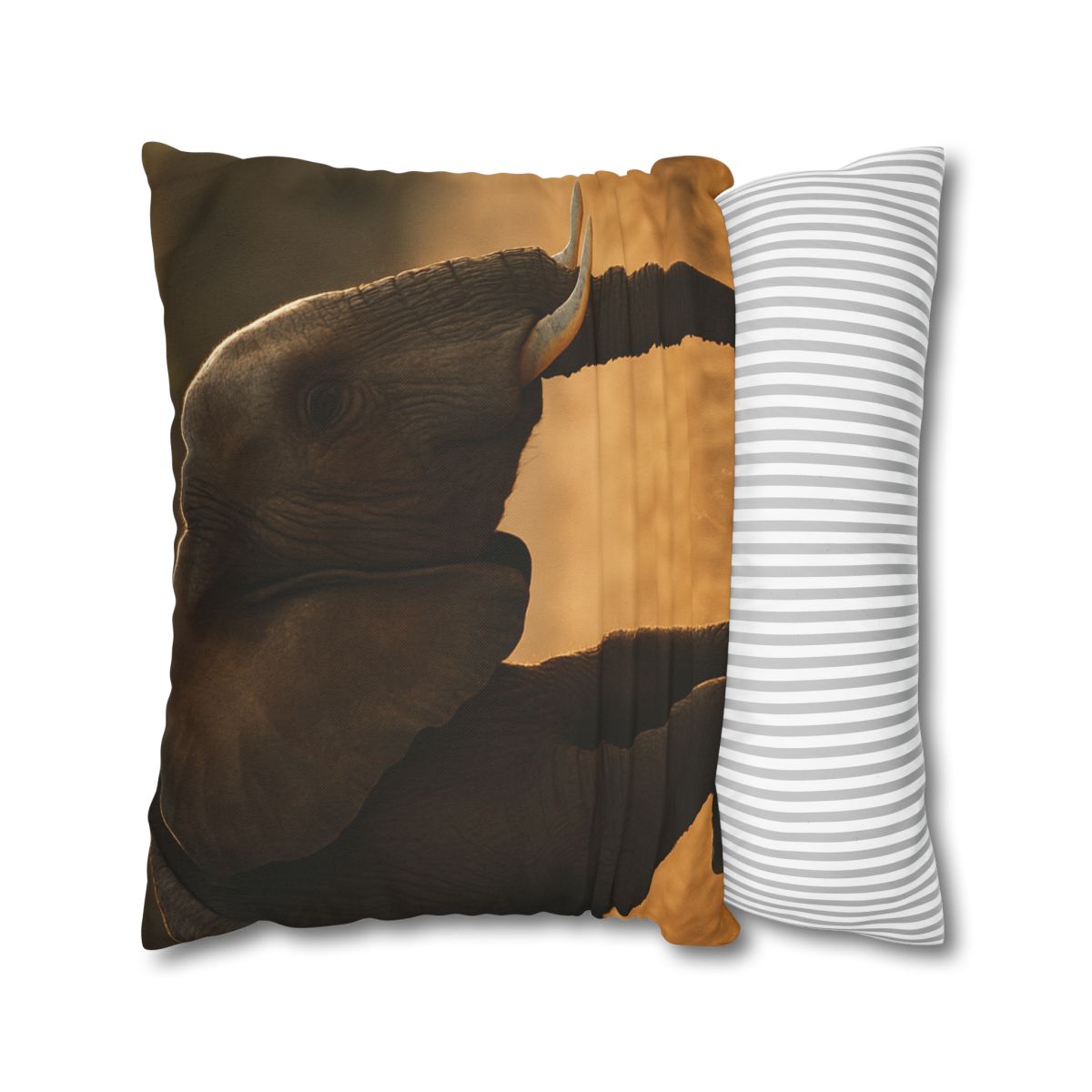 Gilded Horizon African Elephant soft cotton pillow cases
