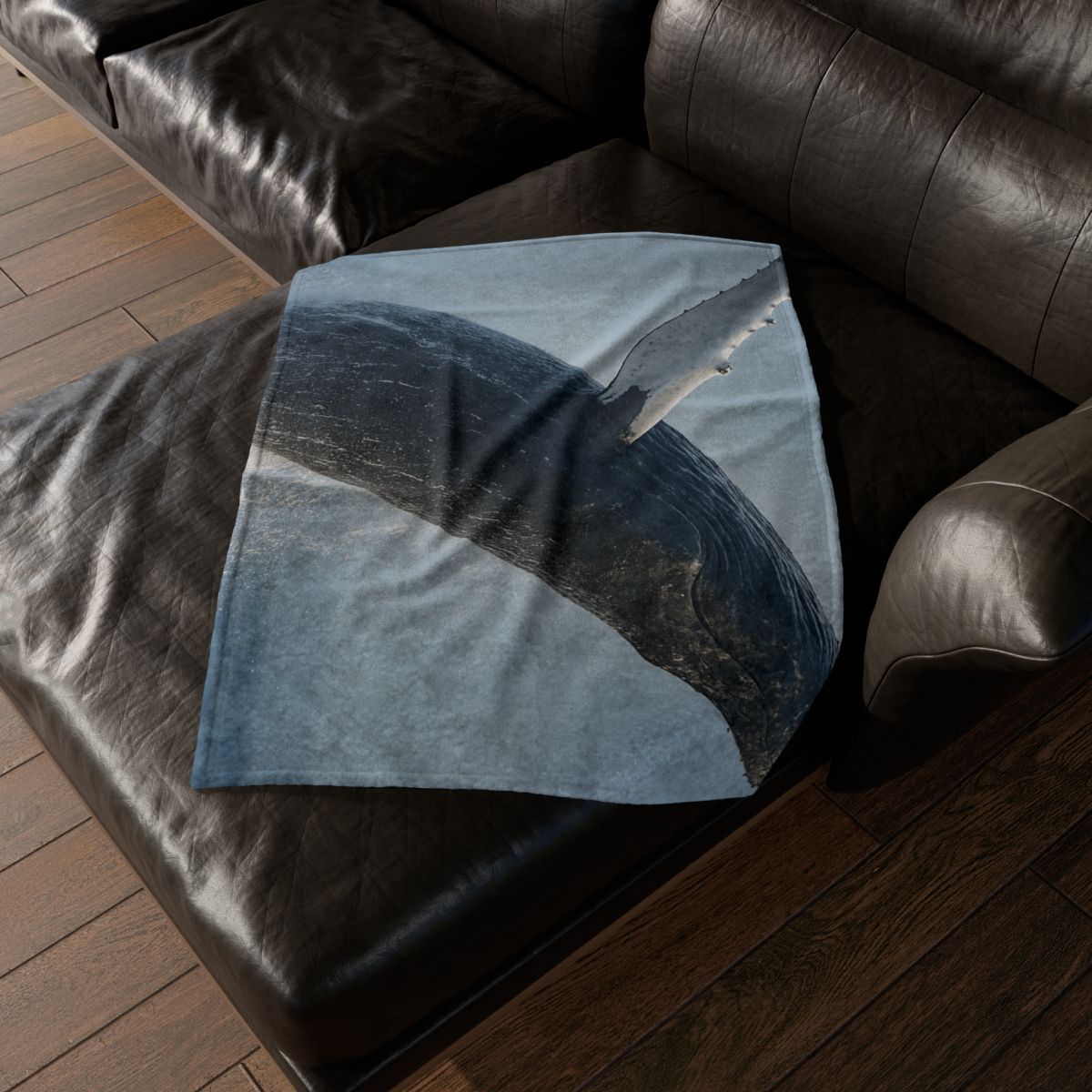 Humpback Whale Rising Calm custom blankets
