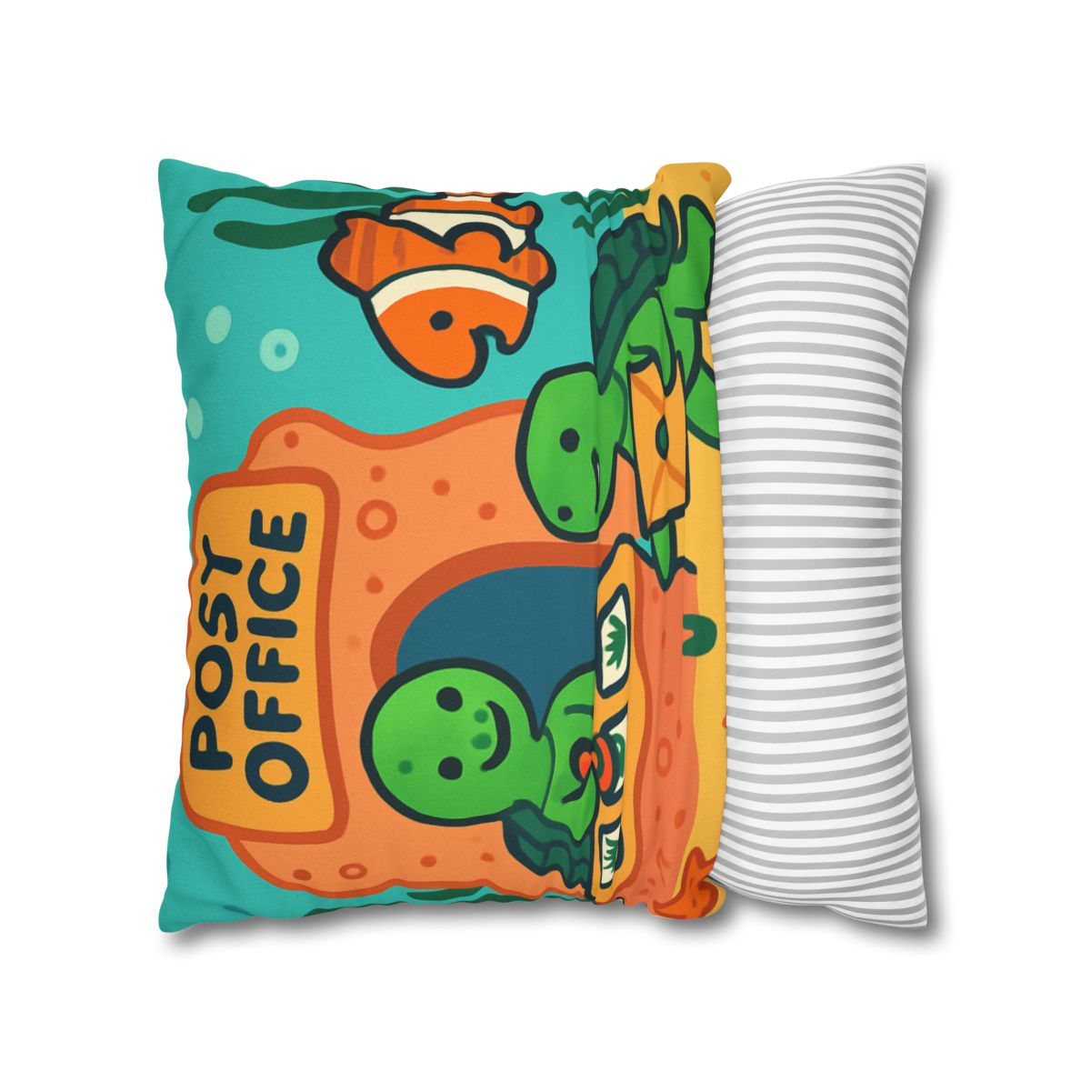 Coral Reef Post Office Run By Sea Turtles soft cotton pillow cases