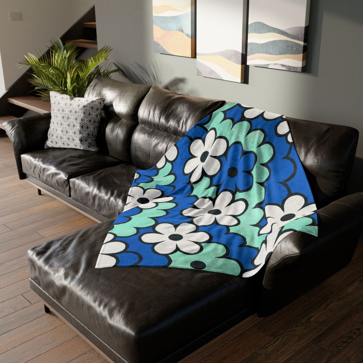 Blossom Wave Tessellation soft fleece blankets