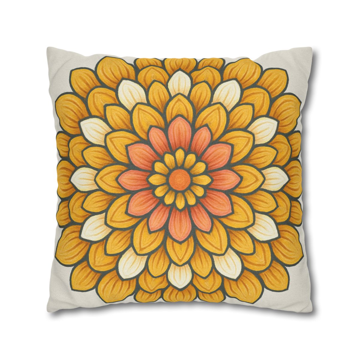 Floret Burst Mandala custom pillow cases