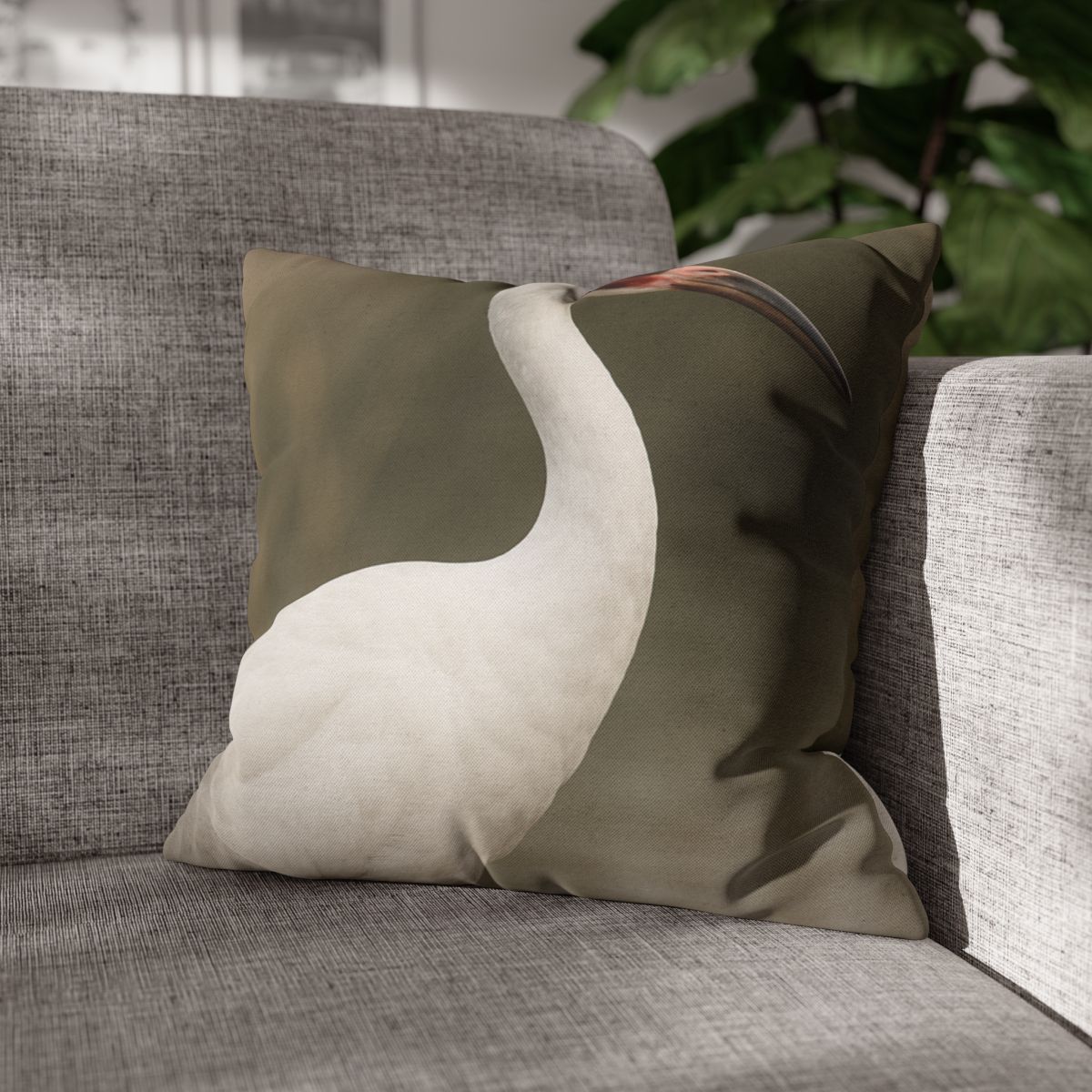 Silver Poise Whooping Crane comfortable bedding pillow covers
