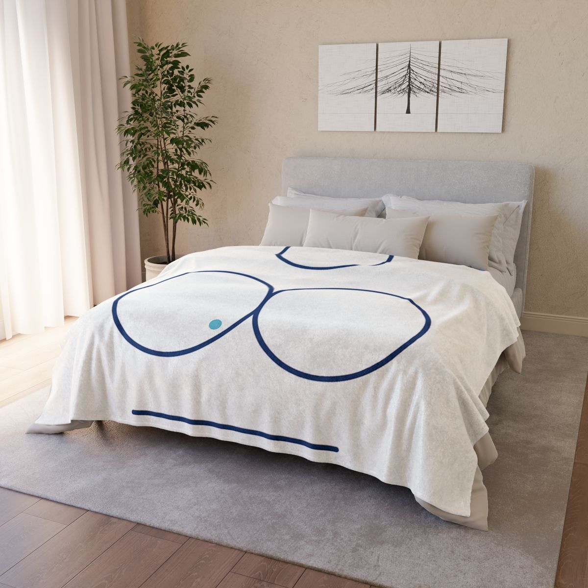 Triad Rings With Shared Tangent personalized cozy blankets