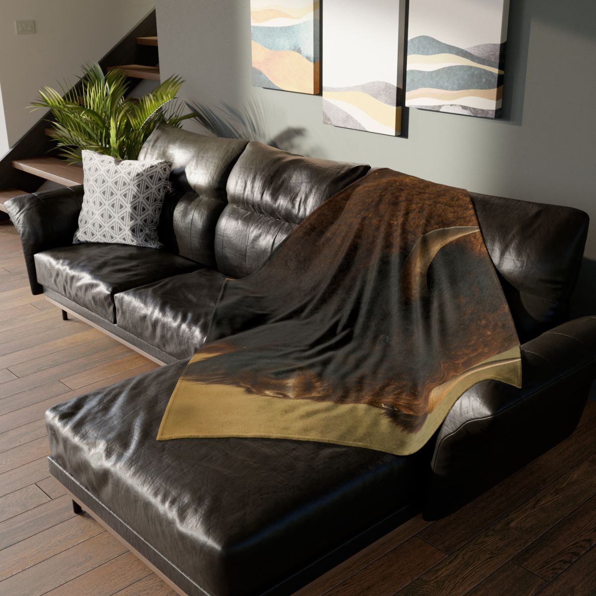 Thunder Stillness American Bison soft fleece blankets