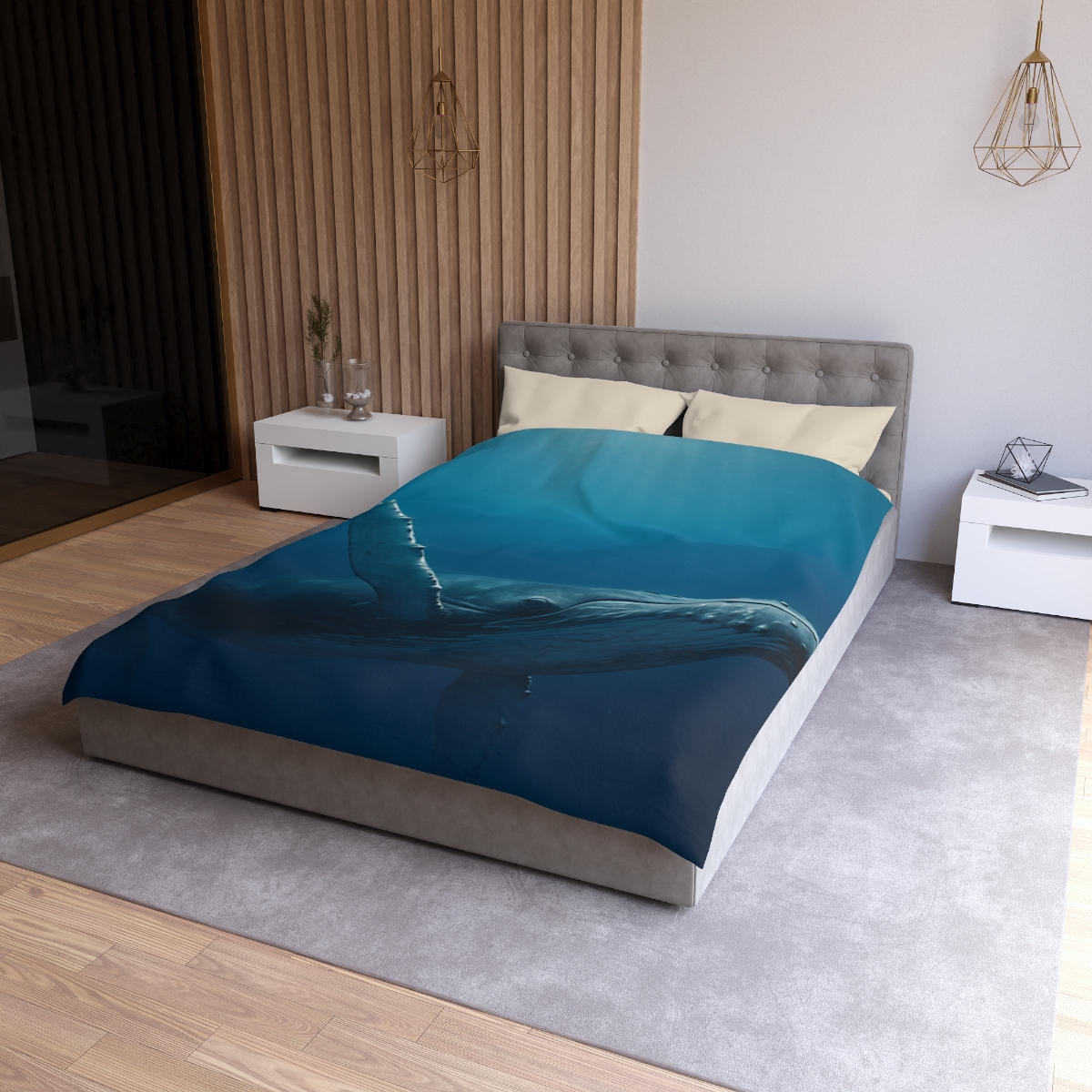 Nebula Dive Humpback Whale unique patterned duvets