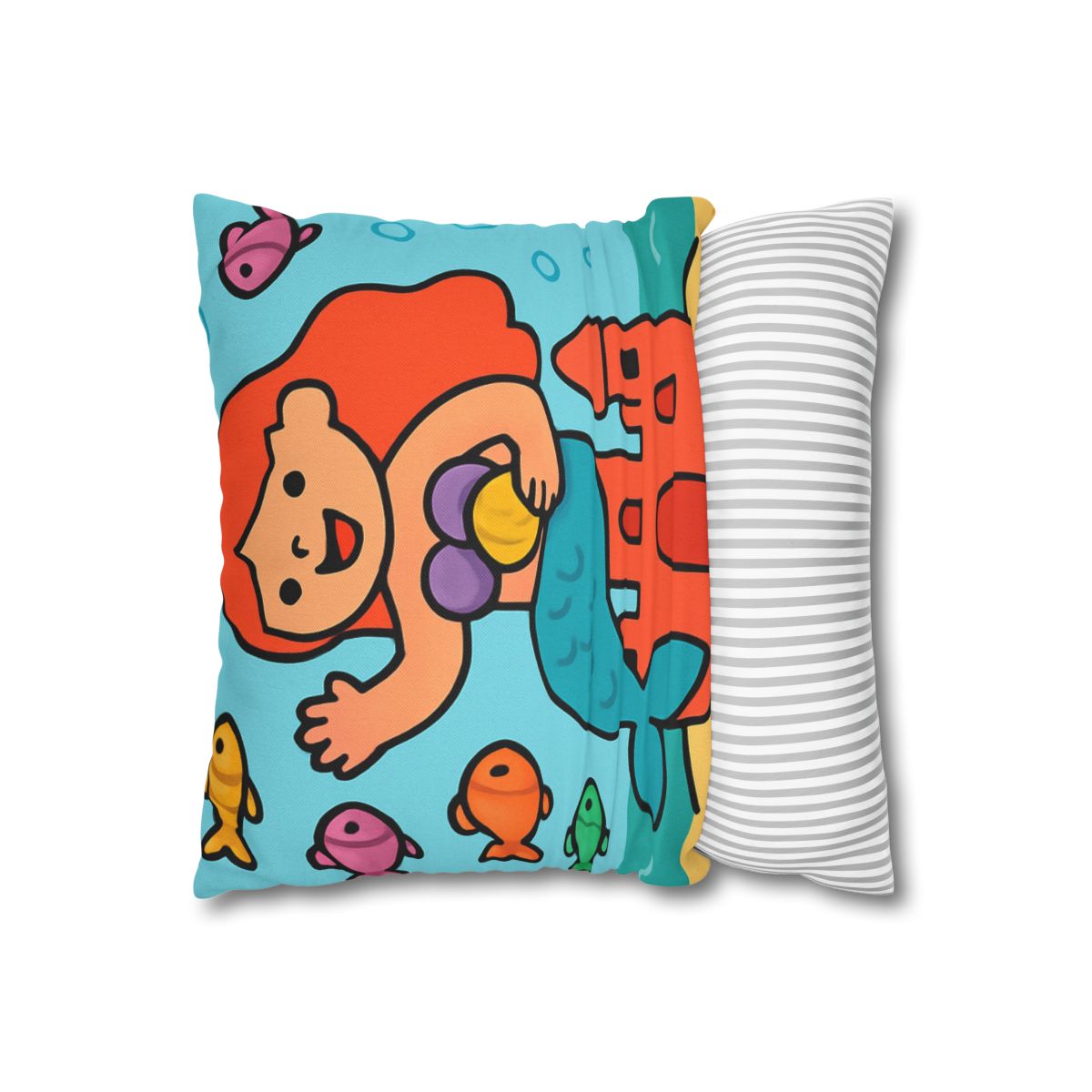 Coral Castle Mermaid trendy patterned pillow cases