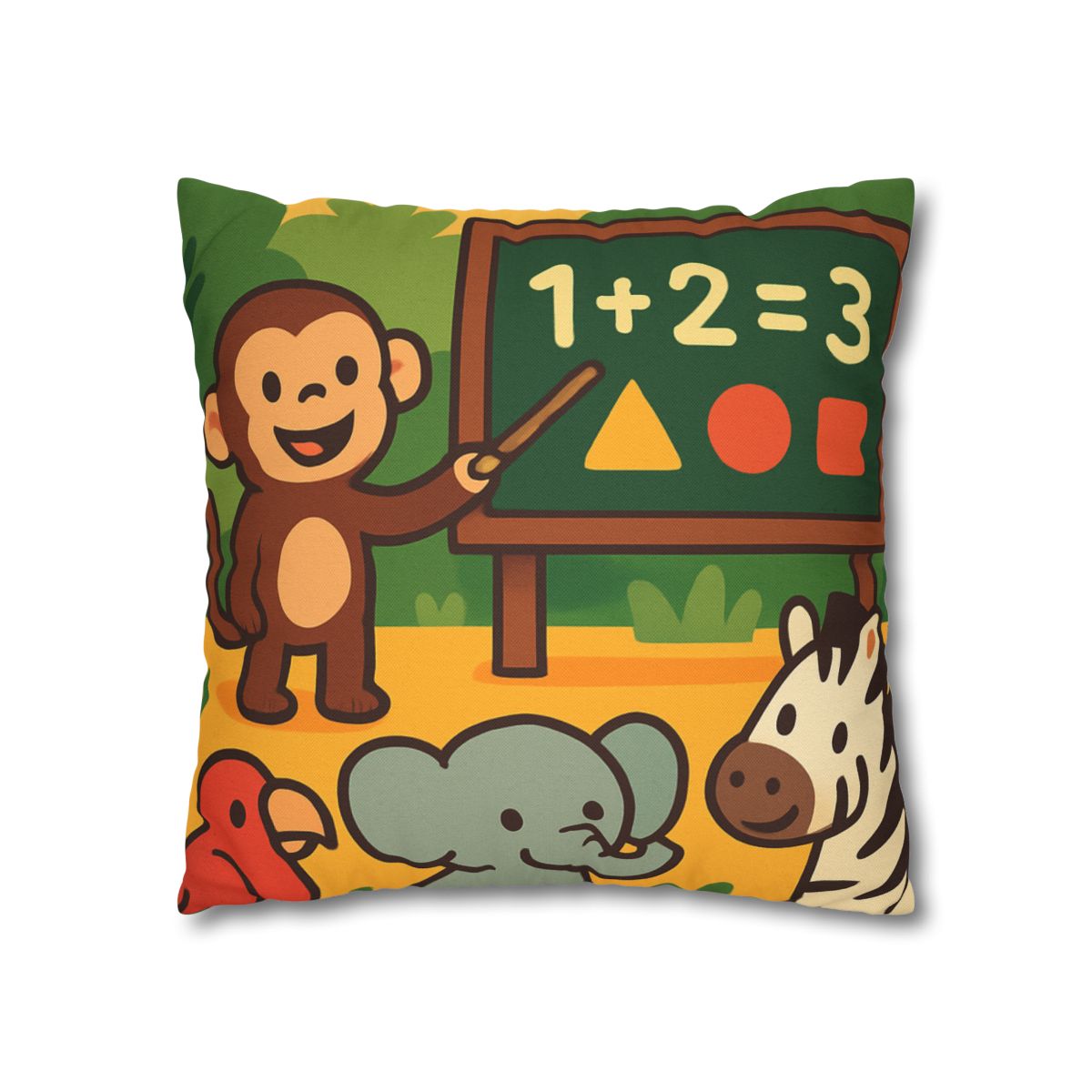 Jungle Math With Monkey And Friends trendy patterned pillow cases