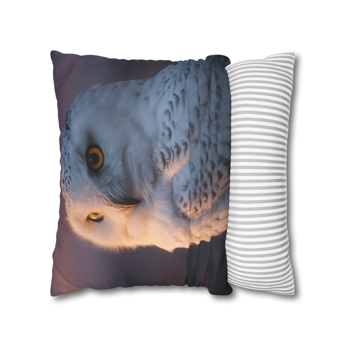 Twilight Watcher Snowy Owl trendy patterned pillow cases