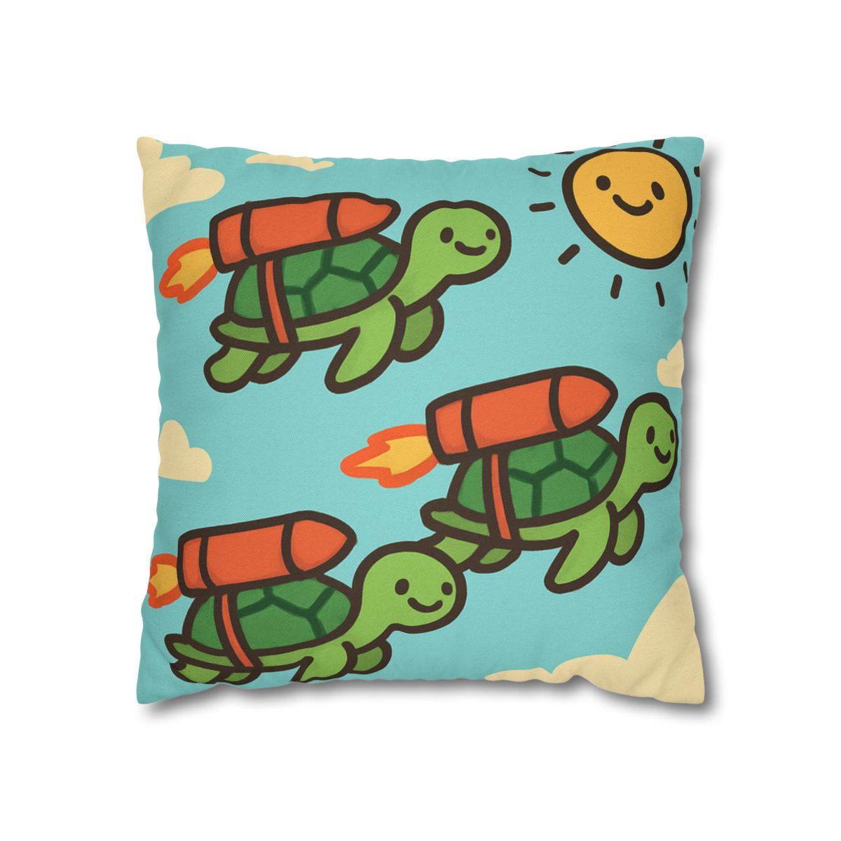Rocket Powered Turtles comfortable bedding pillow covers