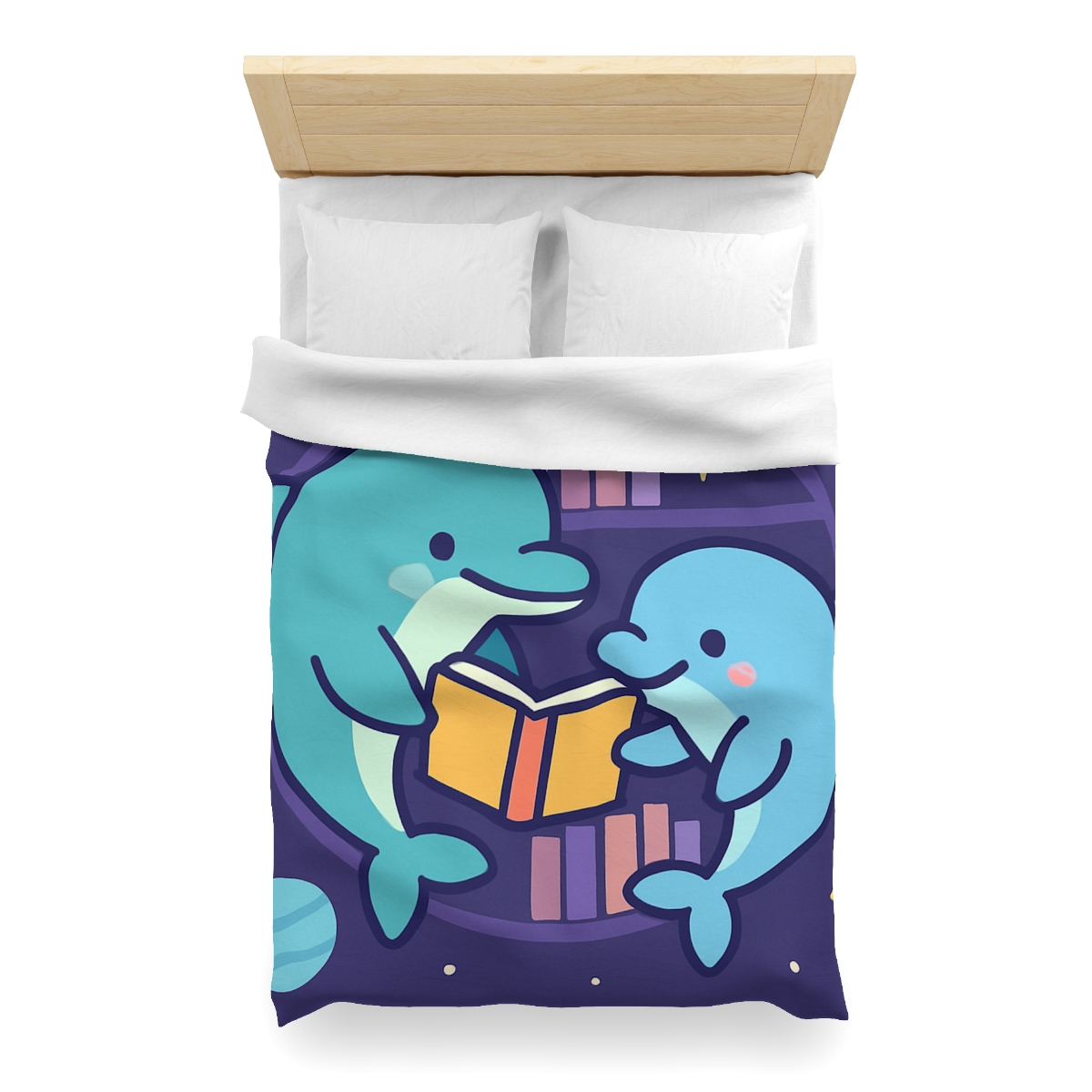 Nebula Library Dolphins personalized bedding duvets