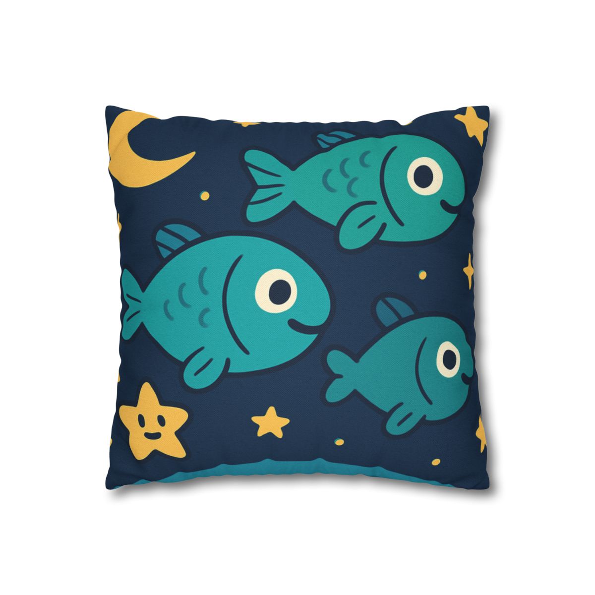 Starry Space Fish School soft cotton pillow cases