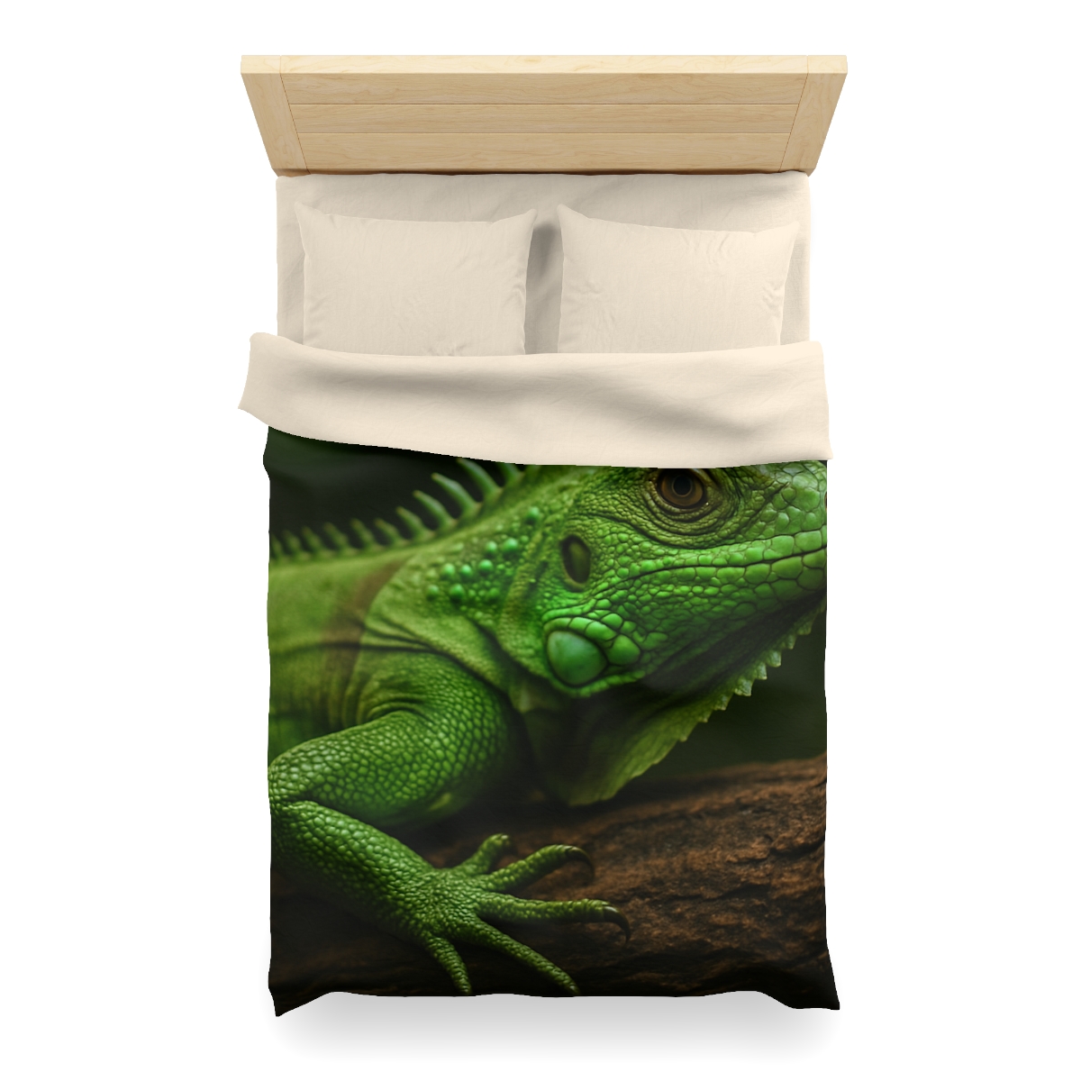 Green Iguana Sun Stillness unique patterned duvets