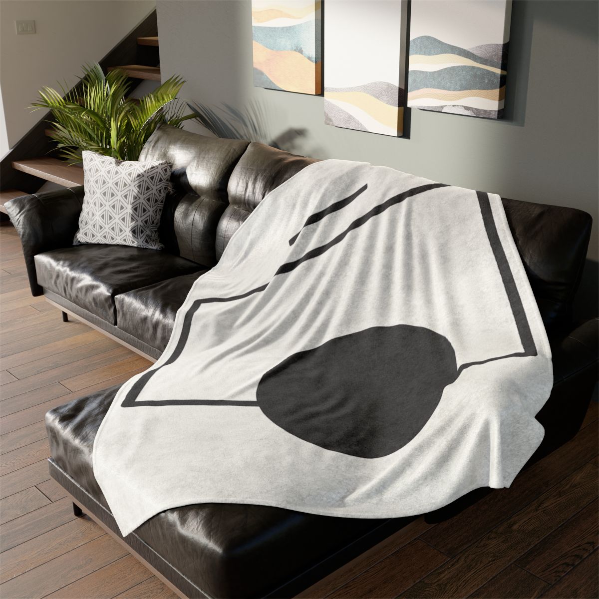 Minimal Eclipse Frame Trio stylish throw blankets