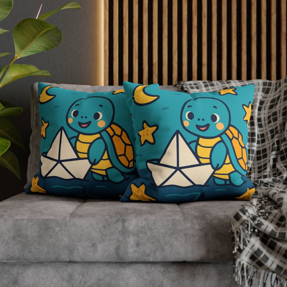 Star Sailor Turtle soft cotton pillow cases