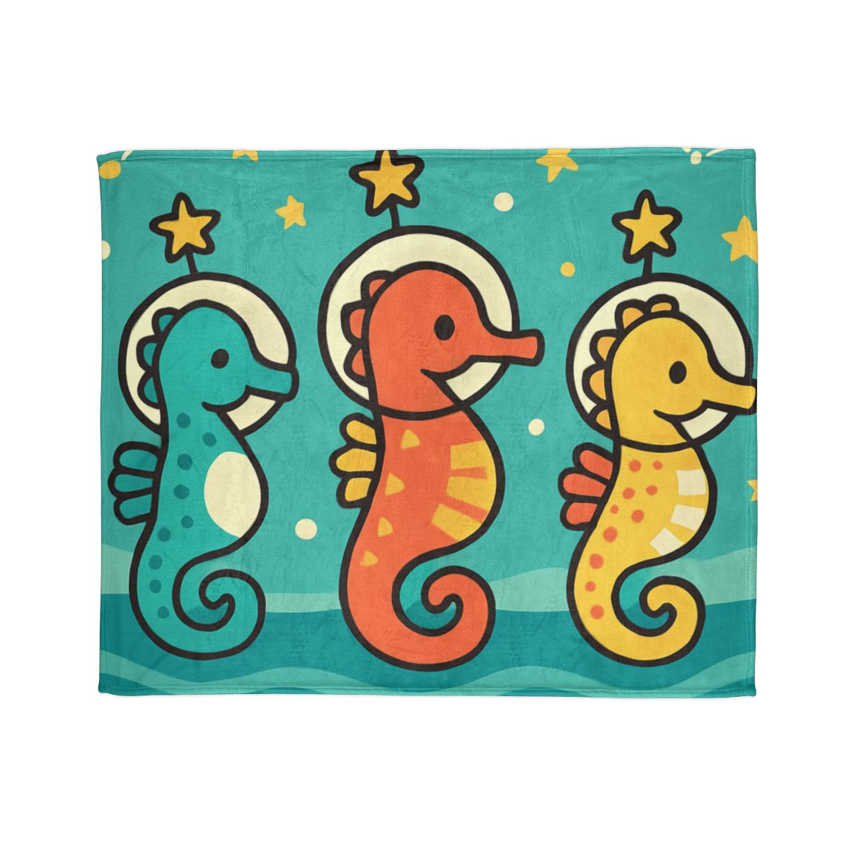 Starship Seahorse Parade unique gift blanketscustom blankets