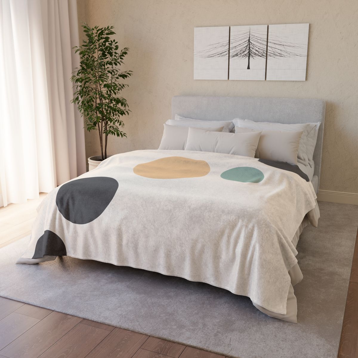 Diagonal Cluster Of Five Circles unique gift blankets