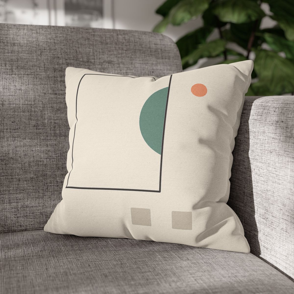 Offset Frame And Crescent Pause designer print pillow cases