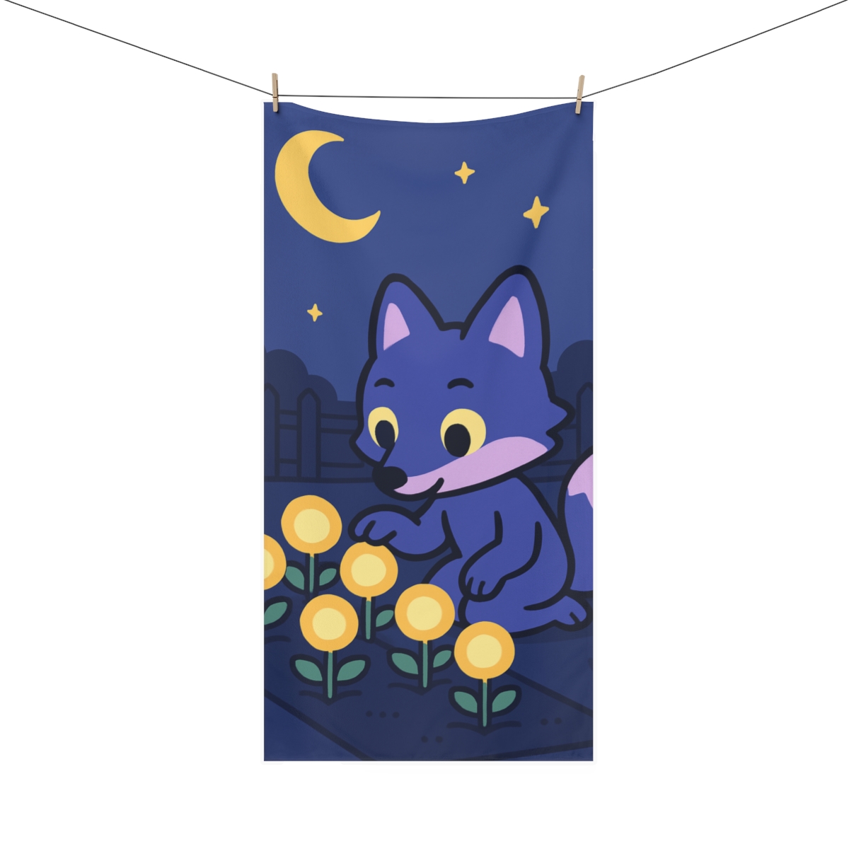 Galaxy Garden Fox comfortable face towels