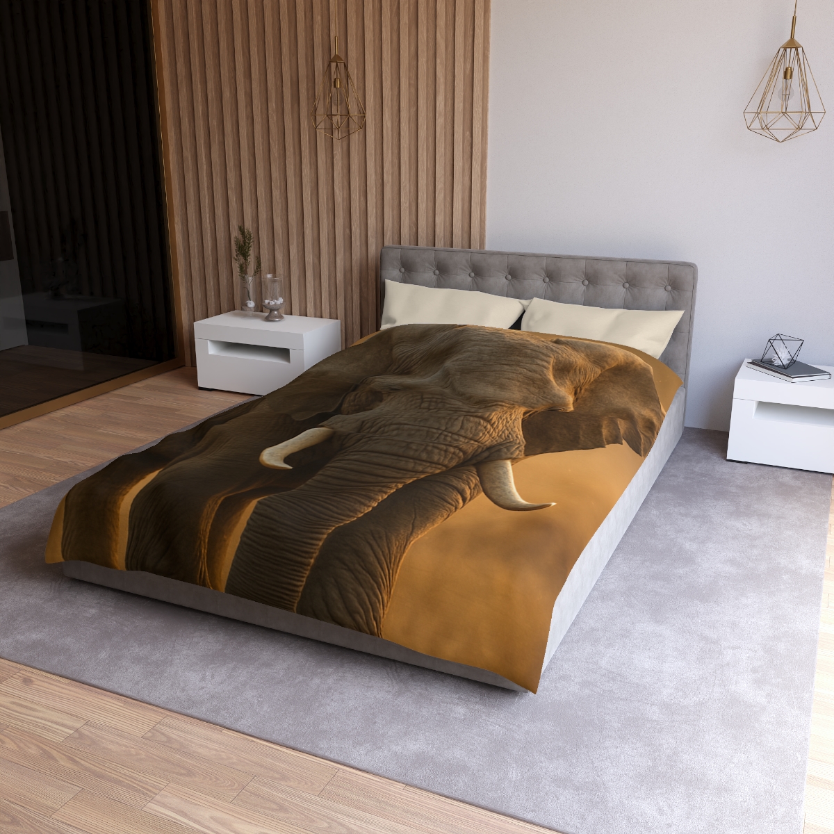 Savannah Sentinel Elephant designer printed duvets