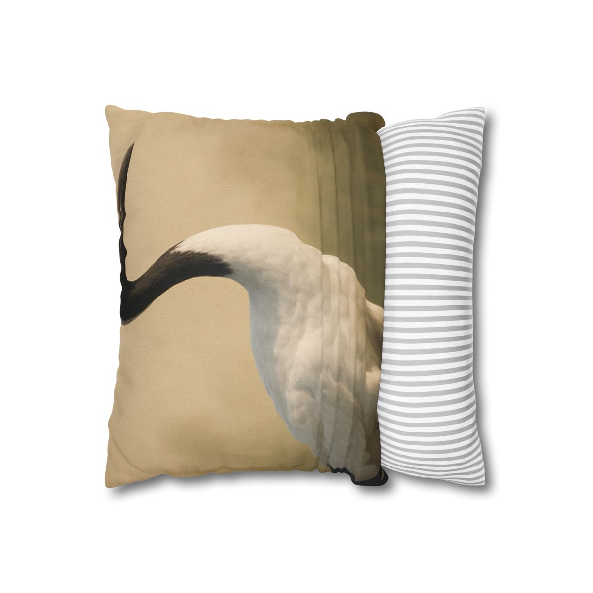 Quiet Halo Red Crowned Crane custom pillow cases