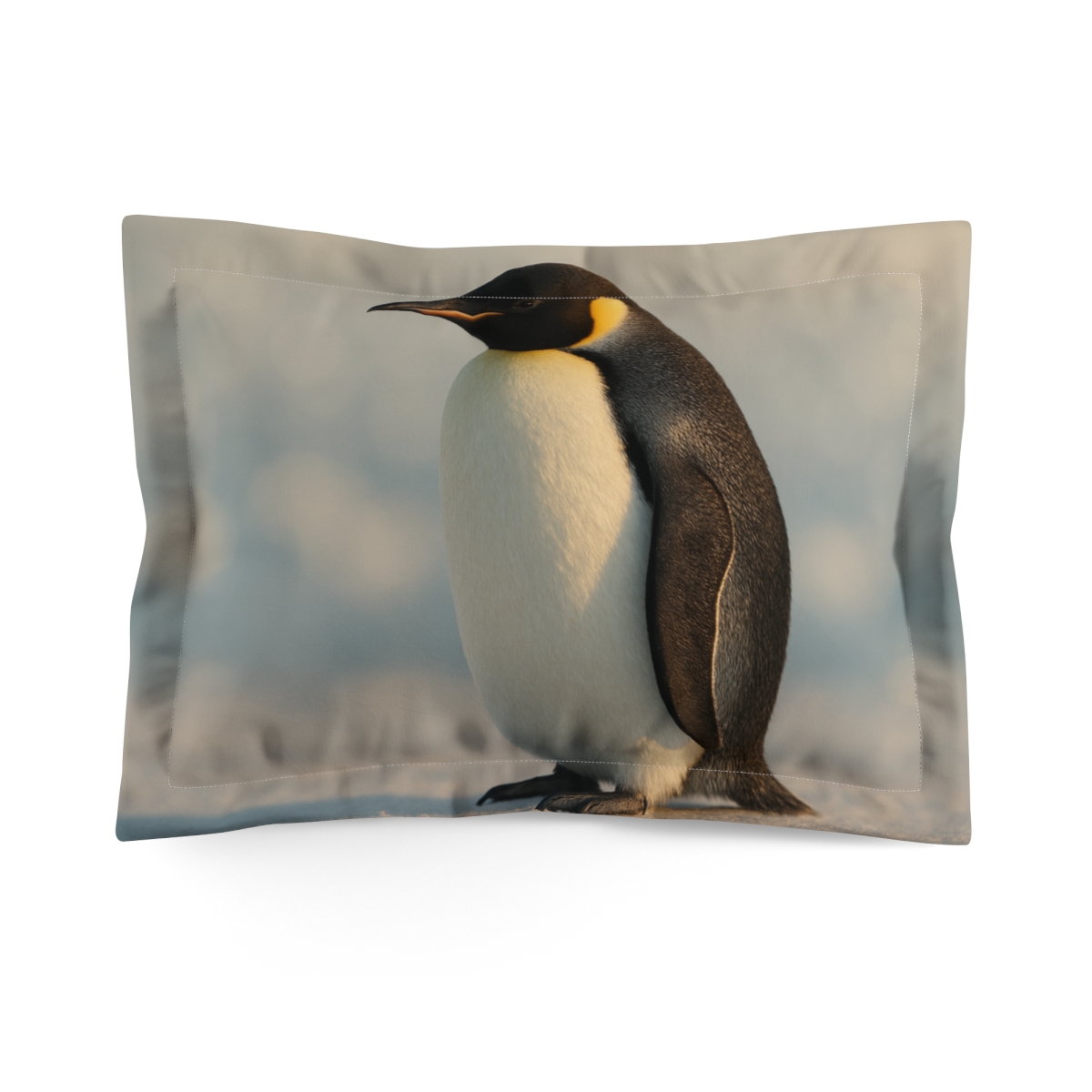 Aurora Drift Emperor Penguin unique shape pillows
