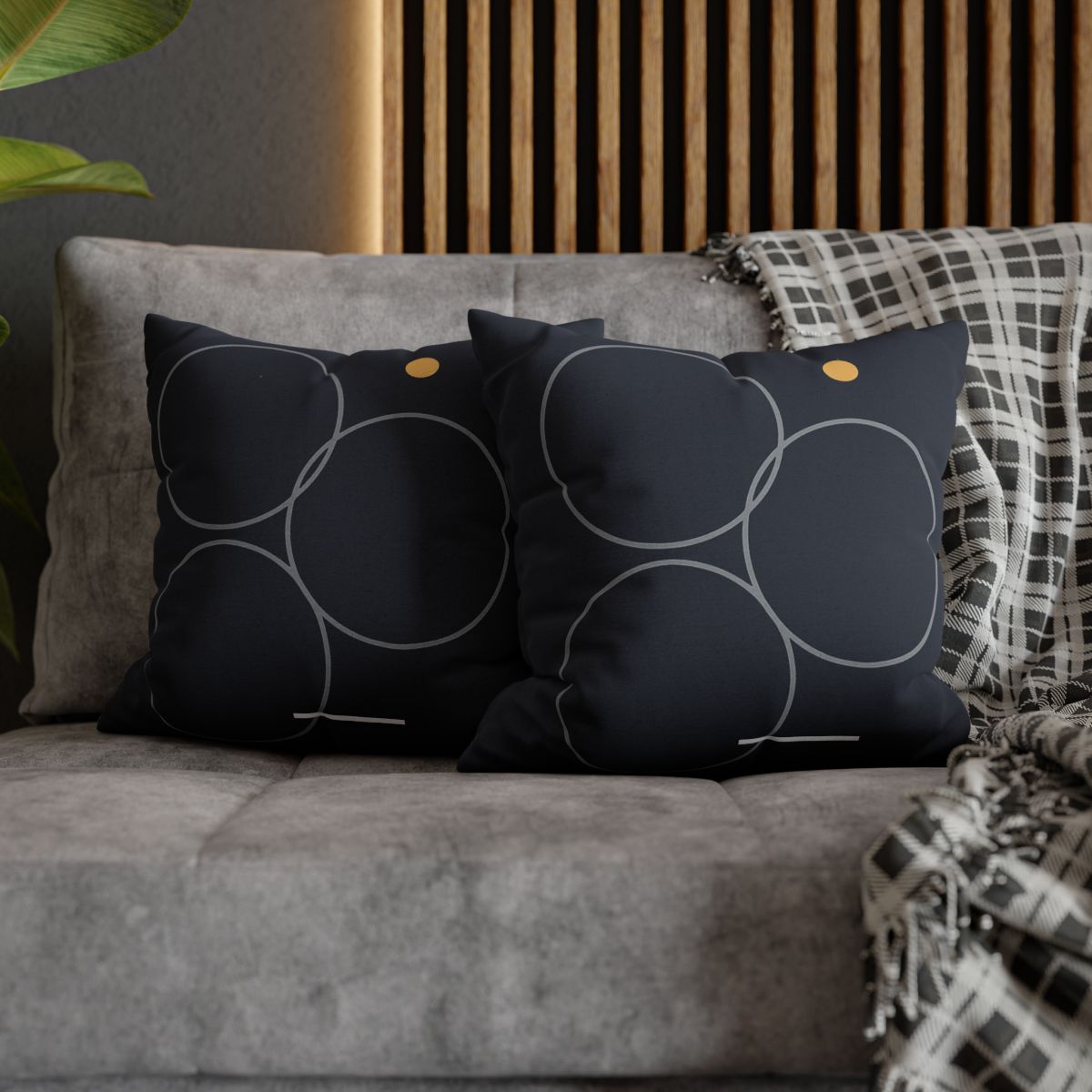 Three Rings With Shared Tangent Bar unique gift pillow cases