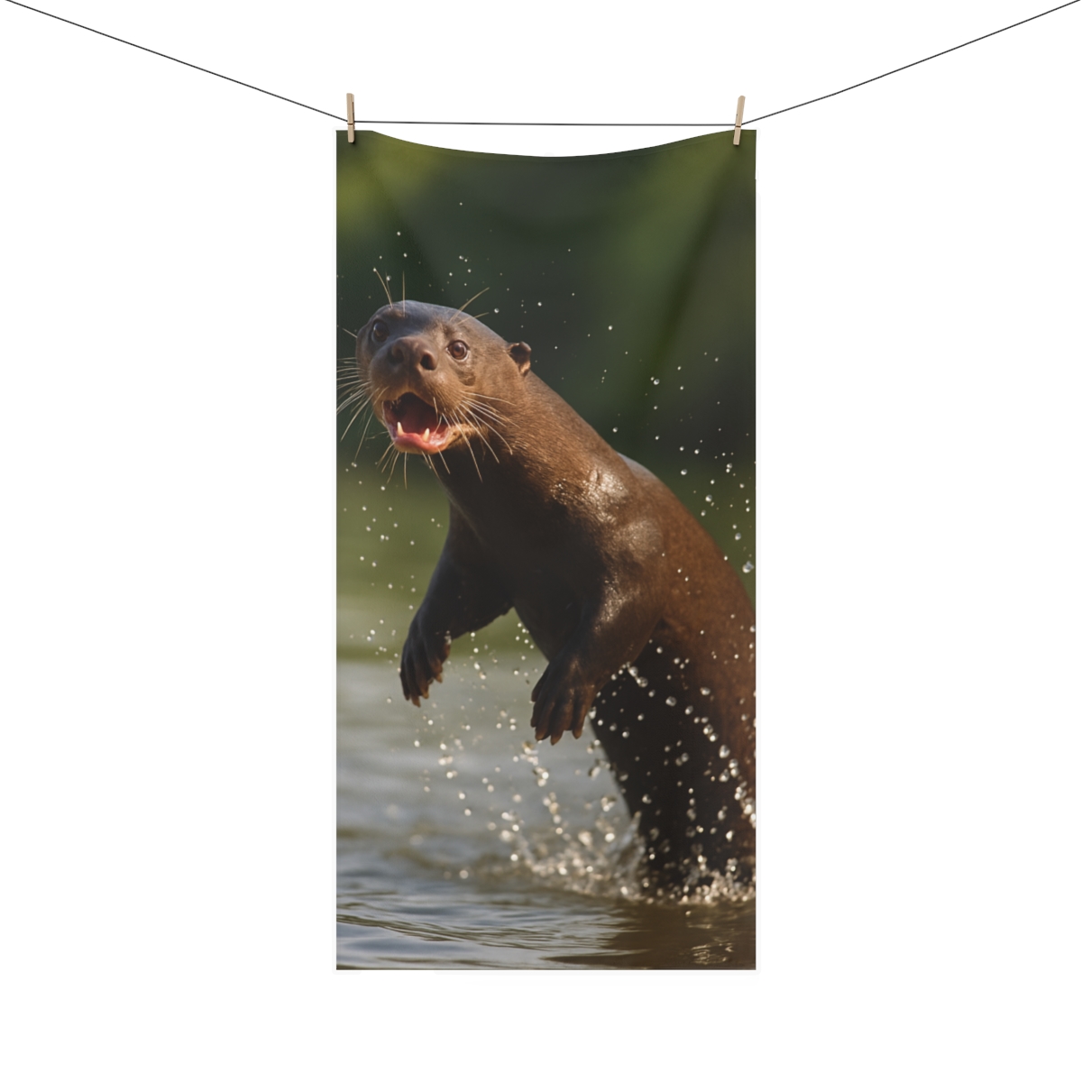 Giant Otter River Acrobat soft cotton towels