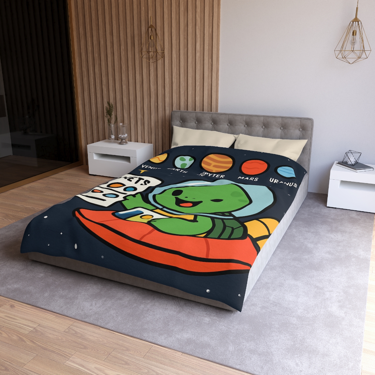 Solar Sail Turtle And The Planetary Parade stylish duvet covers