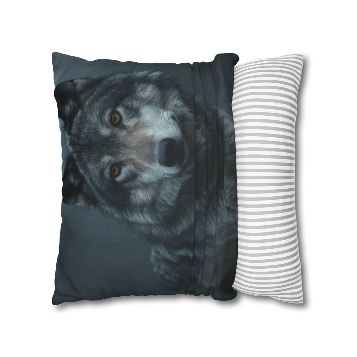 Moonlit Gaze Gray Wolf unique gift pillow cases