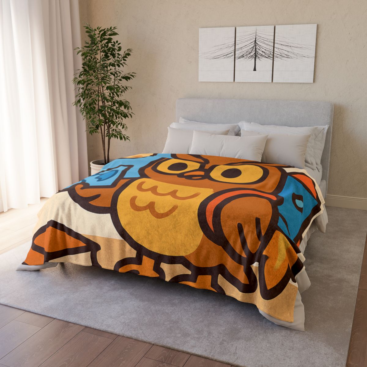 Rocket School Owl unique gift blankets