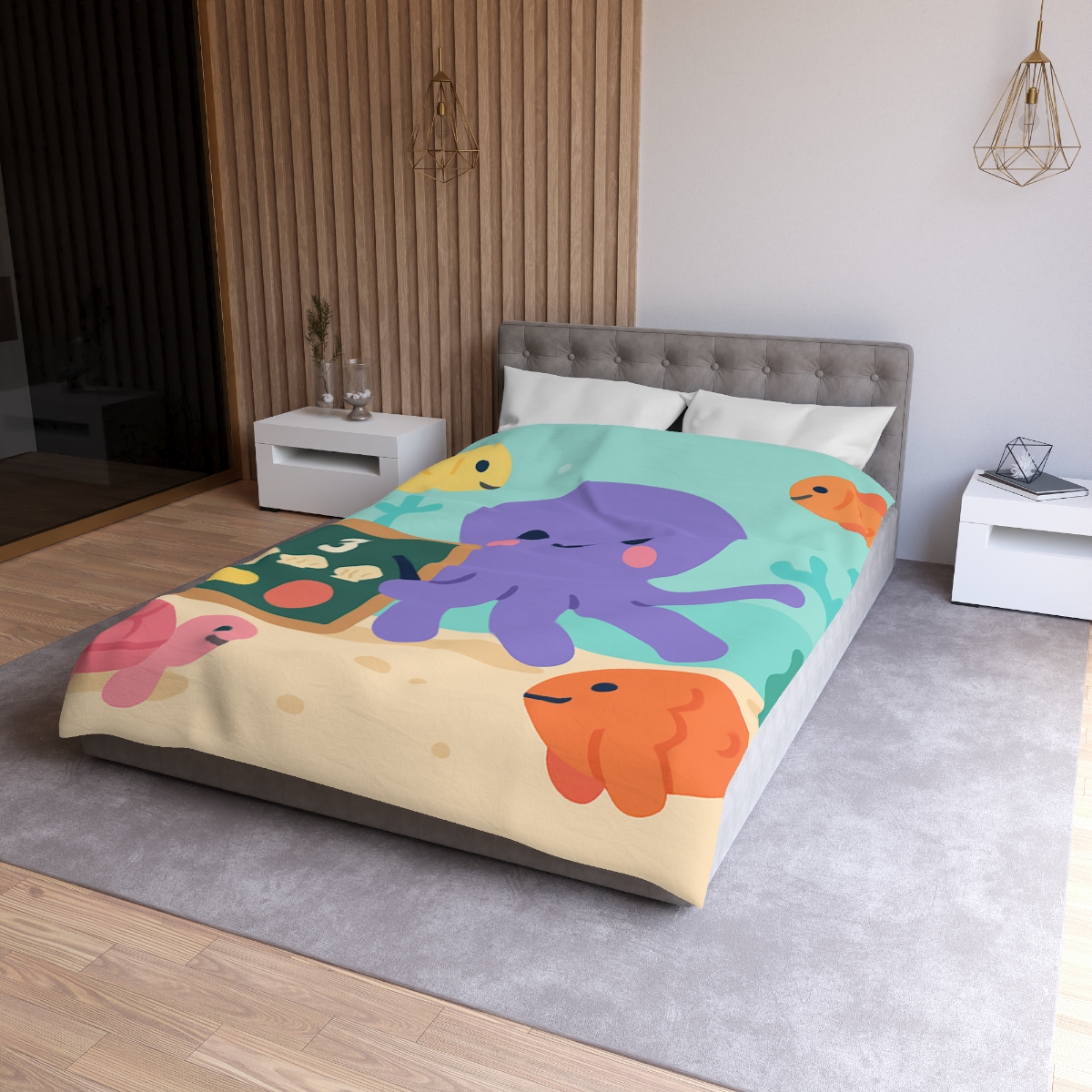 Coral Classroom Octopus duvets for gifts