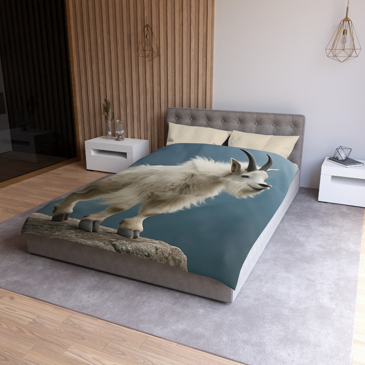 Glimmer Peak Mountain Goat trendy bedroom duvets