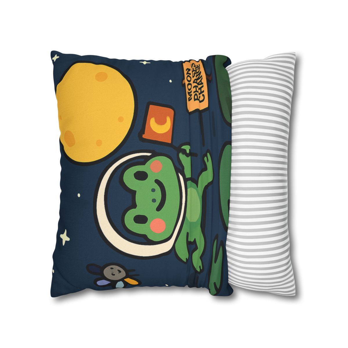 Moonlight Marsh Frog Astronaut unique gift pillow cases