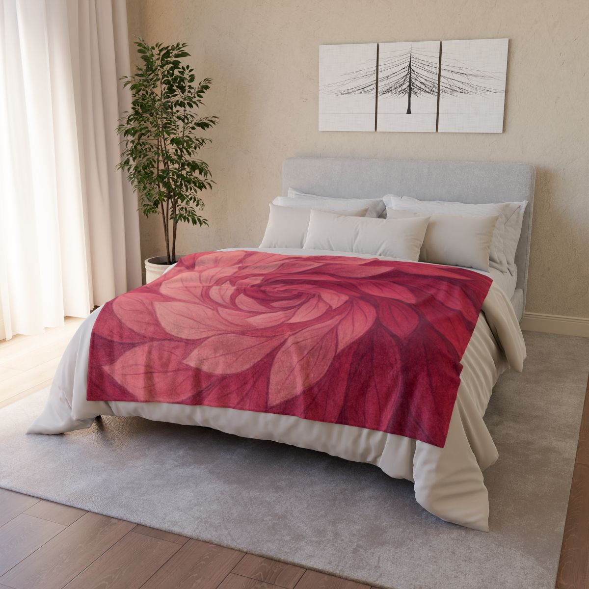 Petal Spiral Cascade decorative home blankets
