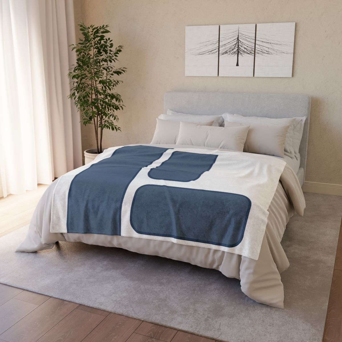 Balanced Triad Of Rounded Rectangles custom blankets