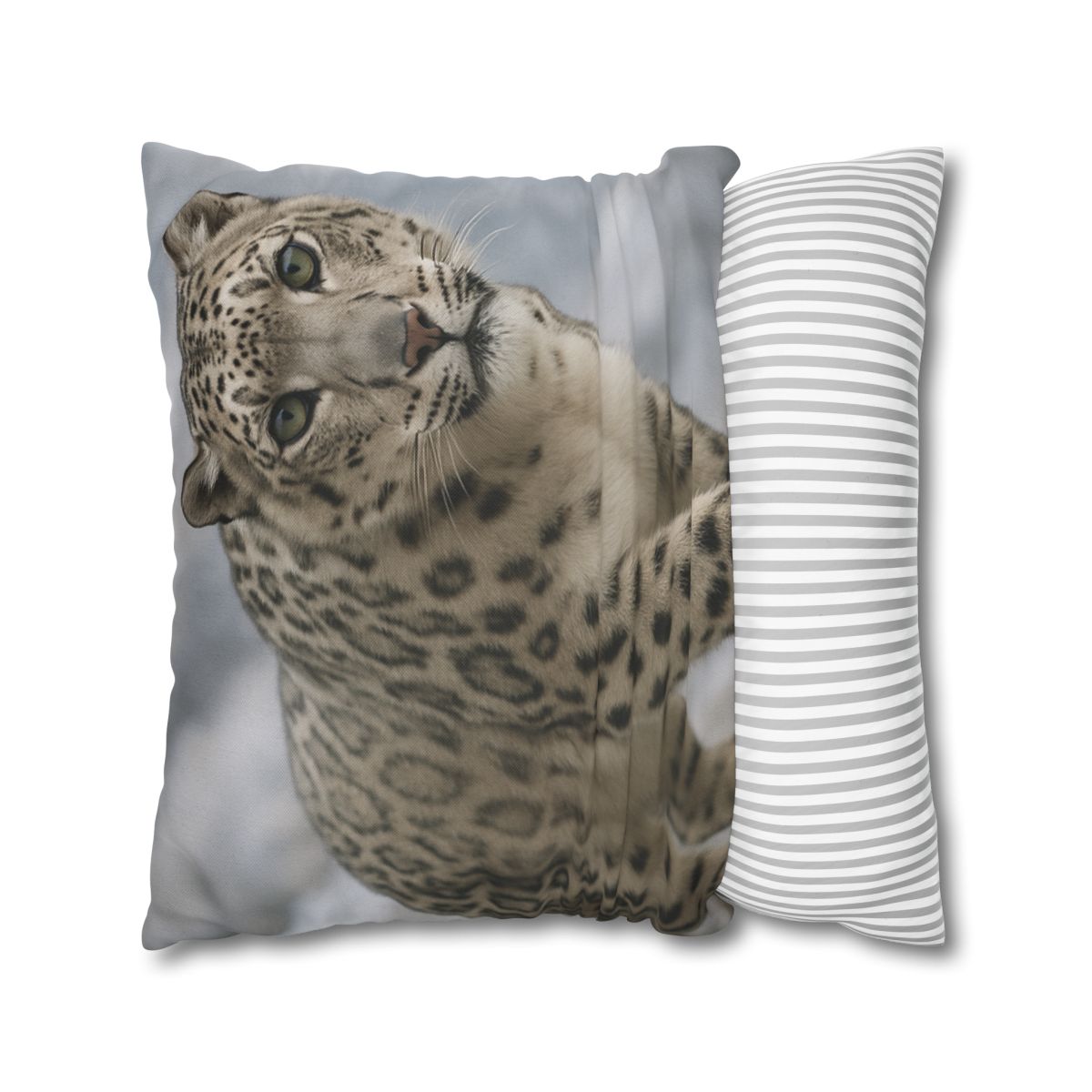 Snow Leopard Silent Ascent personalized pillow covers