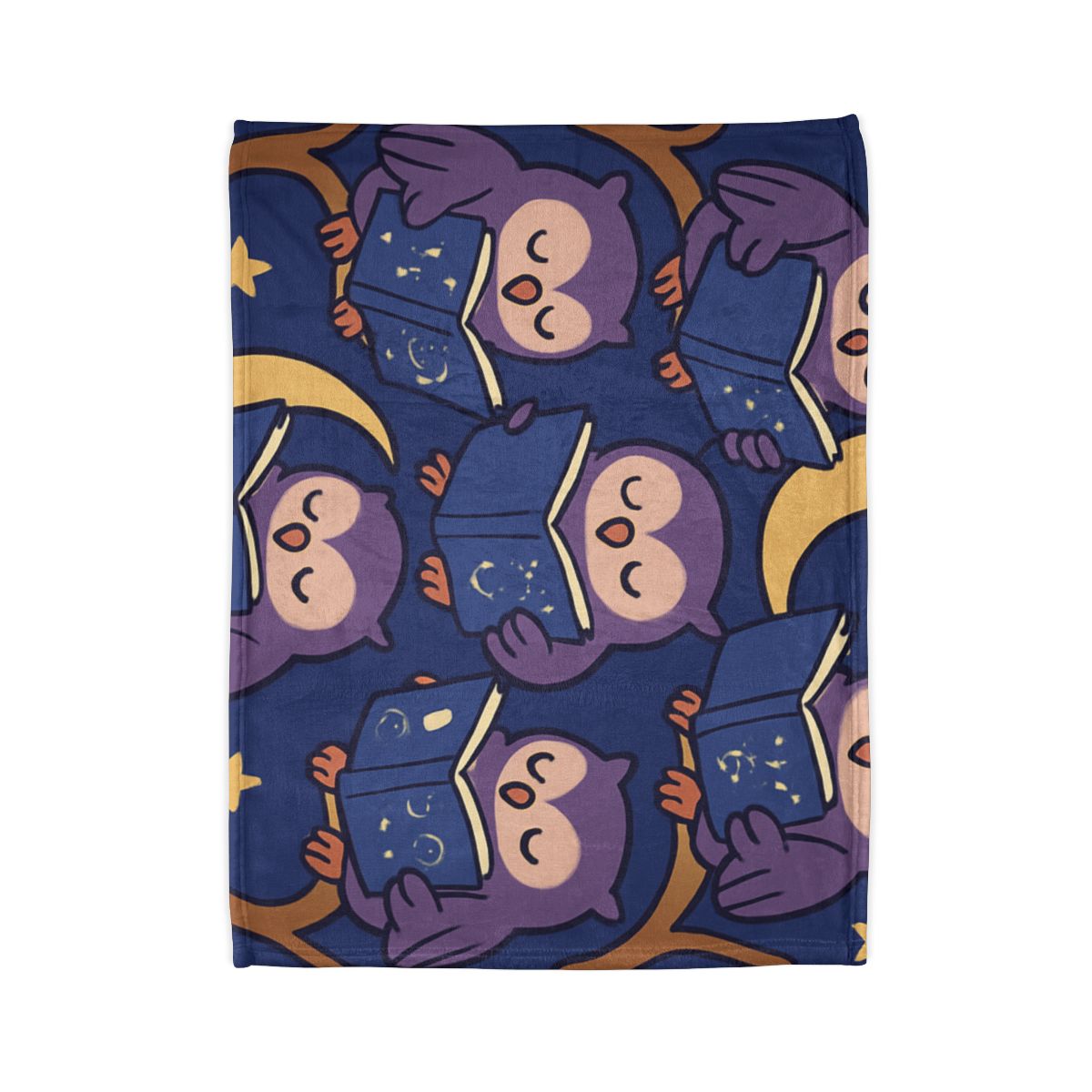 Moonlight Library Of Wise Owls warm winter blankets
