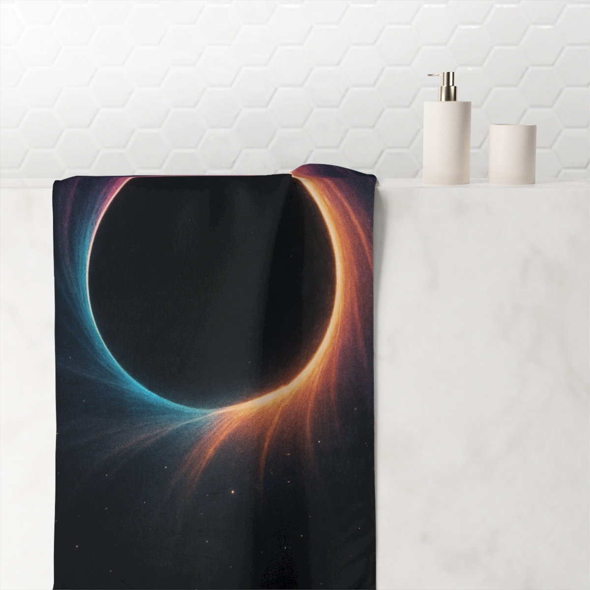 Prismatic Event Horizon Bloom unique gift towels