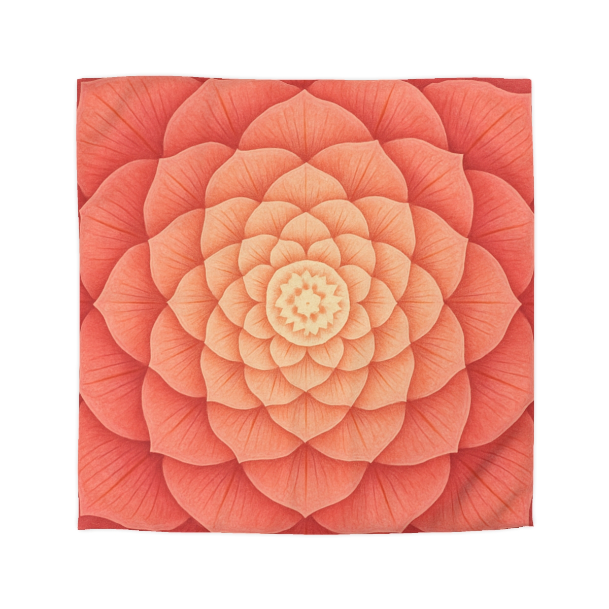 Petal Spiral Mandala designer printed duvets