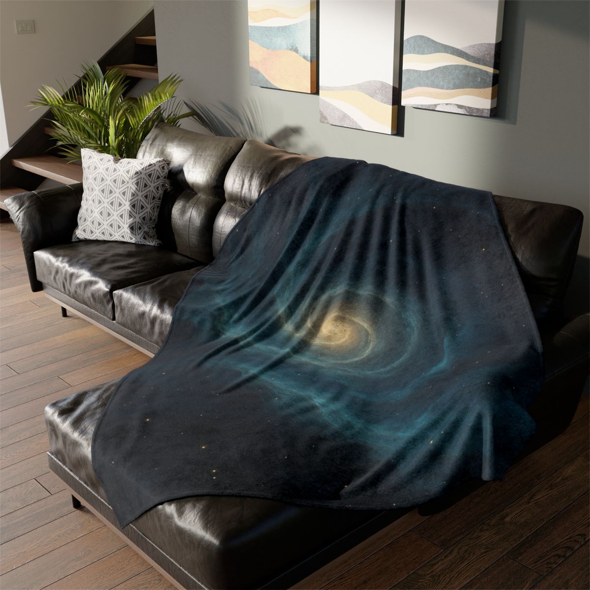 Celestial Loom Spiral designer printed blankets