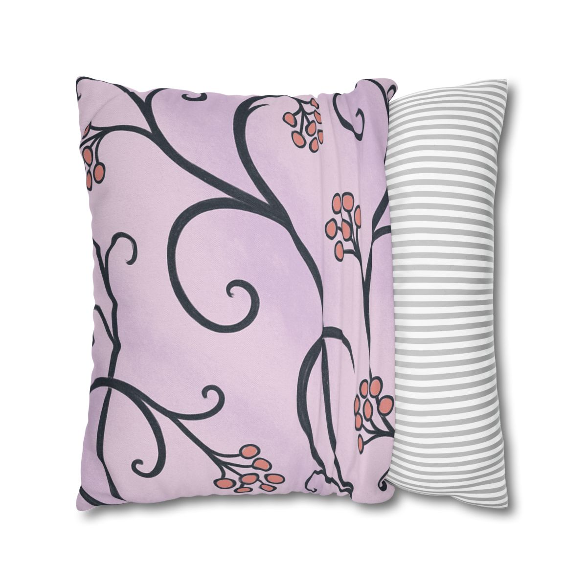 Tendrilled Ribbon Network soft cotton pillow cases